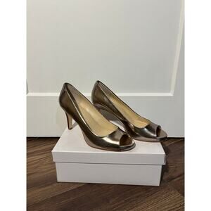 Calvin Klein Kady Metallic Heels Gold Size 8